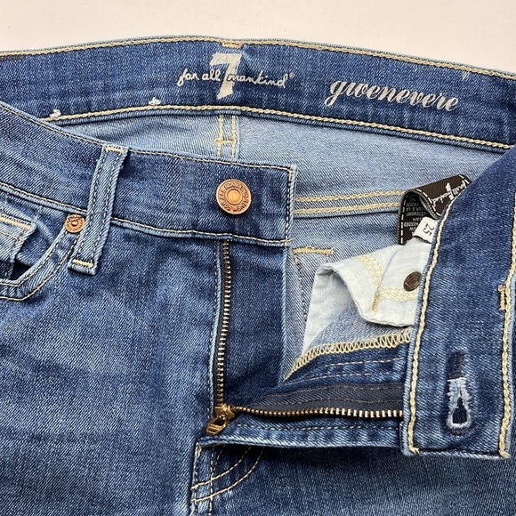 7 For All Mankind Gwenevere Mid Rise Skinny Size 25 - Picture 16 of 16